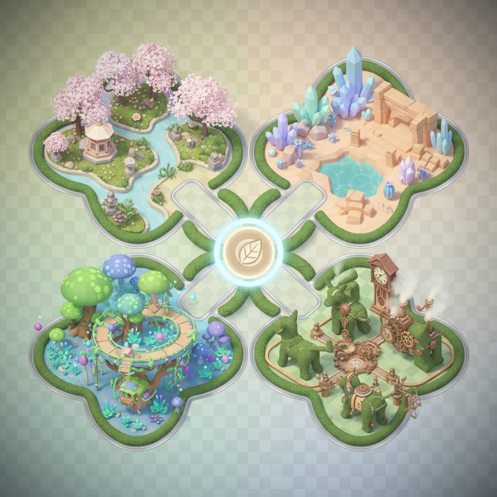 Pokémon Pokopia : découvrez les Jardins Thématiques du nouveau jeu