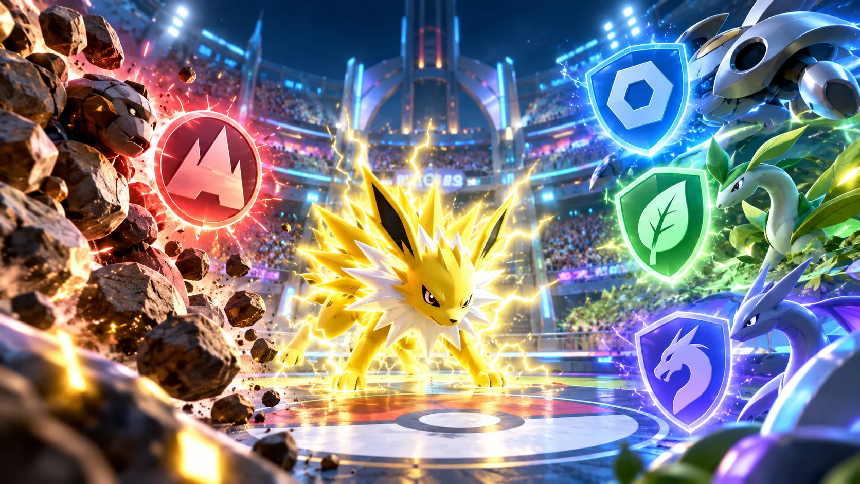 Pokémon Électrik : 1 faiblesse, 3 résistances, 1 immunité