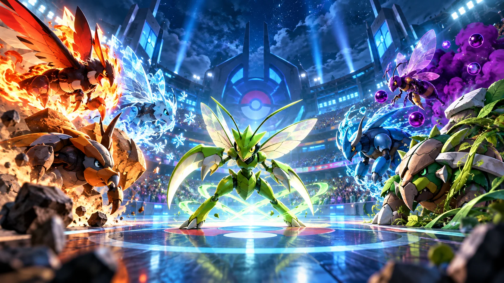 Pokémon Insecte : 3 faiblesses, 3 résistances, 7 murs