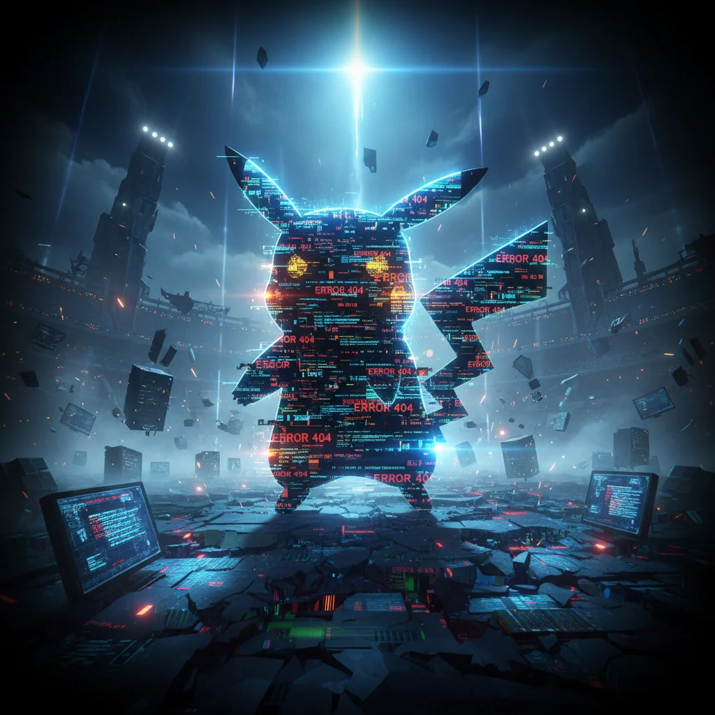 Interface technique d'un jeu vidéo avec des codes d'erreur affichés